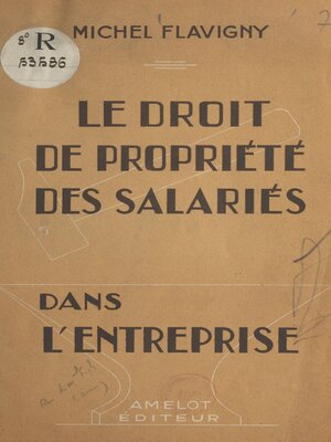 cover image of Le droit de propriété des salariés dans l'entreprise
